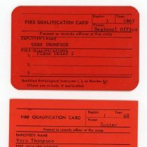 Vern L. Thompson Red Cards