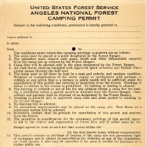 Angeles National Forest Camping Permit
