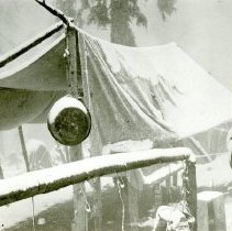 Bill Samsel's Freeman Peak Camp after Snow Came