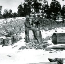 Forest Assistant Aldo Leopold and Dog 'Flip'"