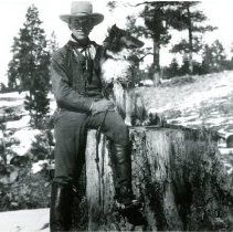 Forest Assistant Aldo Leopold and Dog 'Flip'"