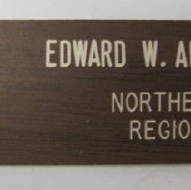 Edward W. Anderson Nameplate