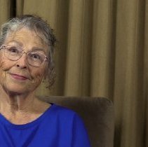 Judy Hudson being interviewed in Boise, ID, August 10, 2022