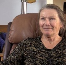 Kathy Elzig being interviewed, April 26, 2022, Victor, MT