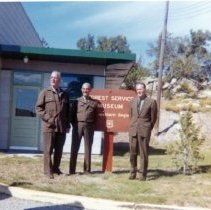 Ed Cliff, Ed Tucker and Regional Forester Fred Kennedy