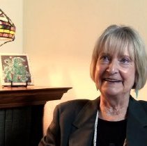 Teri Cleeland being interviewed in Tallahassee, FL, November 14, 2023