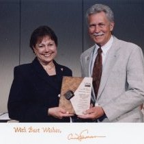 Presenting Award to Mike Lohrey