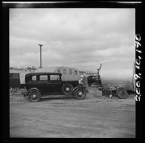 View of trailers used for defense housing, c. 1942