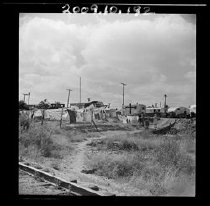 Wide view of defense housing, wash lines, etc., c. 1942