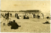 Old Orchard Pier and beach combers