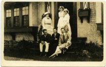 James Montgomery Flagg with guests