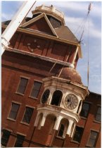 Removal of Pepperell Mill clock tower