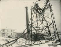 Collapsed power line towers