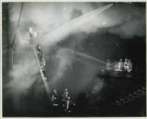 Firemen fight Masonic Building Fire