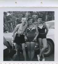 Young people in swimsuits