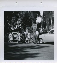 Young lady walking in parade
