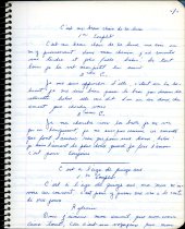 French song lyric notebook