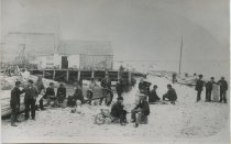Men at Biddeford Pool wharf