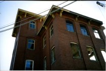 Mill building being demolished