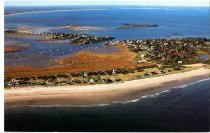 Biddeford Pool, beach and Saco Bay from the air