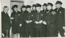 Mayor Dowling with police officers (original)