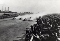 Roby racetrack event with crowd (restored)