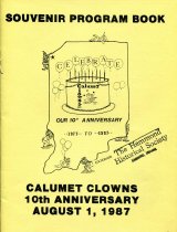 1987 Calumet Clowns 10th Anniversary souvenir program