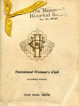 The Hammond Women's Club 1908-1909 yearbook