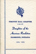 1974-1975 Hammond Indiana DAR booklet