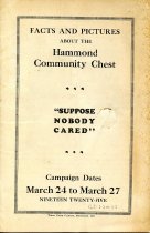 1925 informational brochure on Hammond's Community Chest