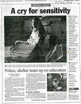 Hammond Times Oct. 20, 1996 article clipping on Haven House