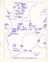 Drawing showing NWI Indigenous American settlements between 1650-1700
