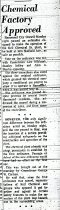 Hammond Times July 11, 1961 article on an ordinance passed on Keil Chemica