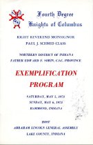 1973 Knights of Columbus Exemplification Program booklet
