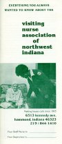 Informational brochure on the Visiting Nurse Association of NWI