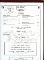 Portion of a menu from Phil Smidt's Restaurant