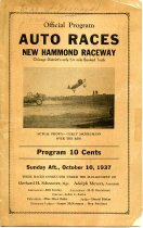 1937 program for Roby Speedway