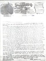 Photocopied 1902 Sears Roebuck letter to prospective buyers