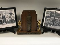 1940 HHS State Championship trophy with photographs