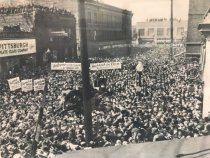 1940 HHS State Championship downtown celebration