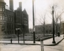 Removing the trees to make room for Liberty Hall