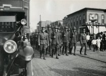 World War I parade on Hohman Avenue in 1917