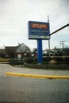 South Shore Railroad Hammond station sign in 2004