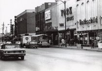 Looking northeast along Hohman Avenue and Sibley Street in the 1950s