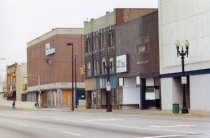 Corner of Hohman Avenue and Sibley Street boarded up