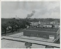 View of a fire from Calumet Avenue