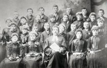 An early confirmation class at St. Johnnes Lutheran Church circa 1890