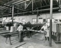 Bundling & stacking operation at W.B. Conkey Publishing Co.,1920s