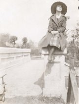 Lila McCain in Harrison Park, 1921