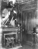 Waldemere interior, fireplace with mirror